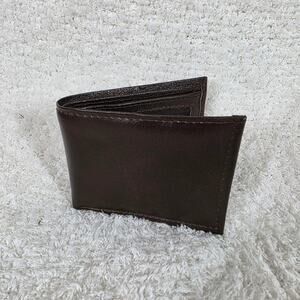 Men's Genuine Leather Bi-Fold Wallet Chocolate Brown Design Made in Mexico